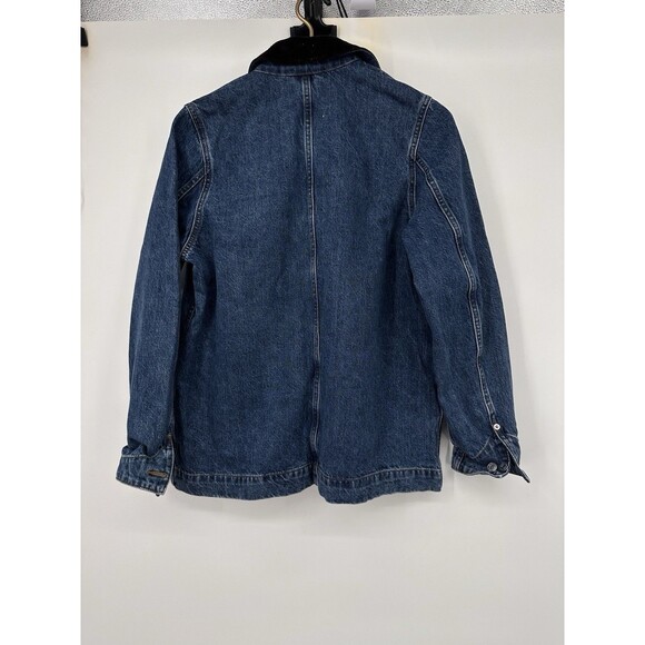 Everlane The Ranch Jacket in Denim  Size M EUC Cord collar button closure - Picture 9 of 11
